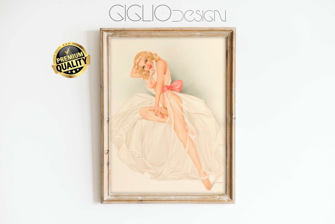 Nude PIN UP Girl NAKED Women Sapphic Wall Art Cool Modern - Etsy
