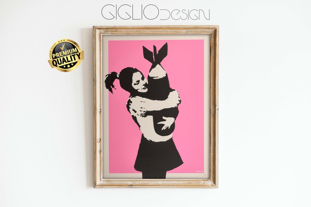 BANKSY, LOVE BOMB, Banksy Print, Banksy Art, Graffiti Art, Gallery Wall