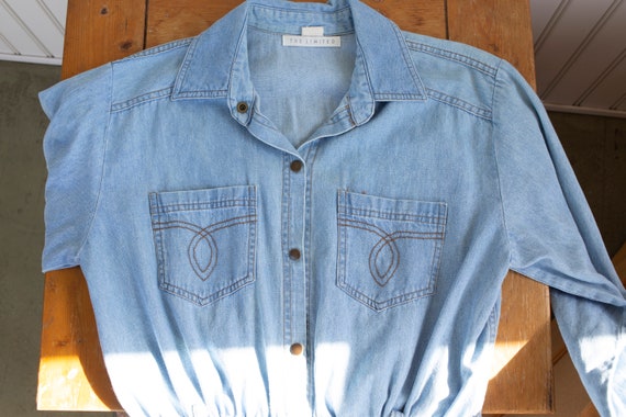 90's Vintage The Limited Denim Shirt Dress - image 6