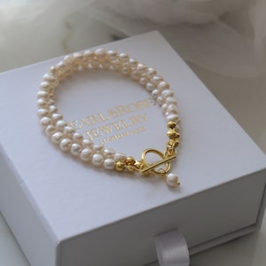 Real White Pearl Bracelet, Minimalist 18k Gold Bracelet,Pearl Beaded Bracelet,Gift for Her, Bridesmaid Gift, Wedding Bracelet,Pearl and Gold