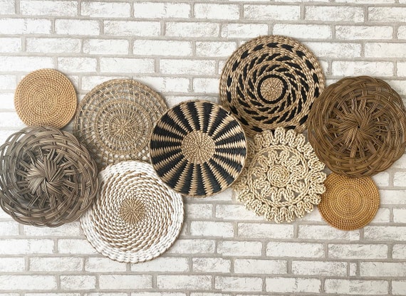 Boho Basket Wall Woven Wall Hangings Wall Art Bohemian Wall