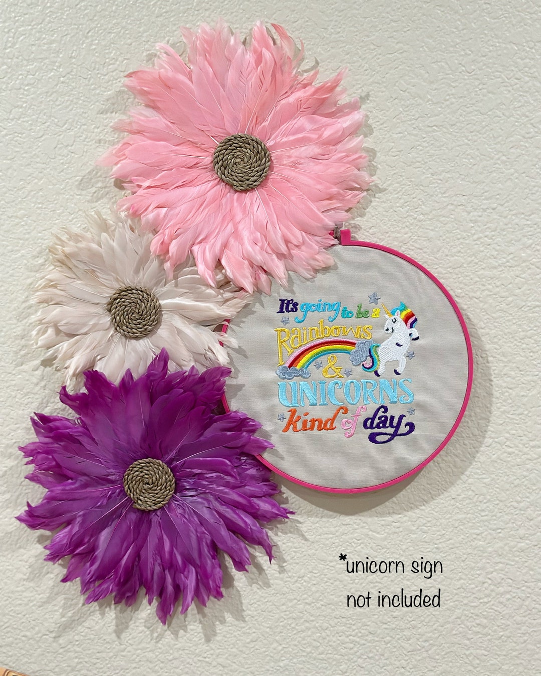 3 Piece Flower Juju Set Mini Juju Hats Pink Nursery Wall Etsy