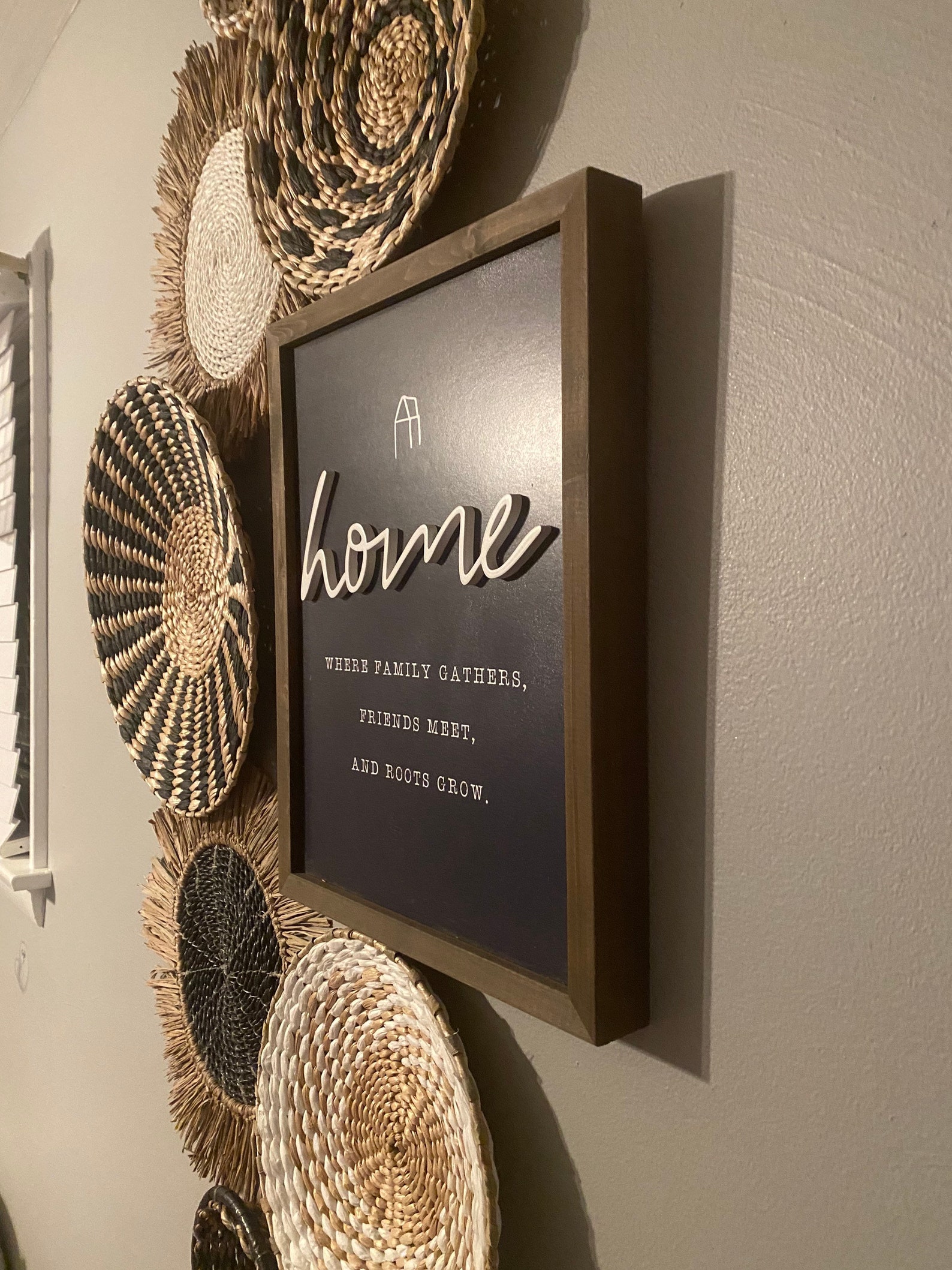 Boho Wall Basket Set Boho Basket Wall Wall Decor Farmhouse Etsy