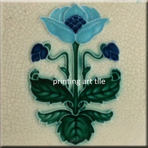 Azulejo de chimenea de pared de cerámica Art Nouveau #0181