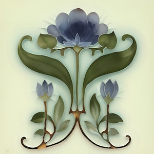 Azulejo de chimenea de pared de cerámica Art Nouveau #0041c