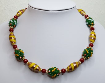 Glass Jewels Edelstahl Ohrringe Ohrhänger Weihnachten Zuckerstange Lampwork#L034 Glass Jewels Edelstahl Ohrringe Ohrhänger Weihnachten Zuckerstange Lampwork#L034