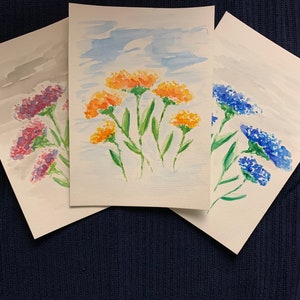 Acuarela Spring Flower Cards 5x7 Set de 12