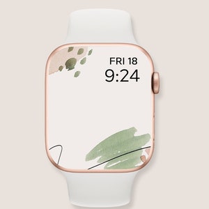 Aesthetic Apple Watch Wallpaper, Boho smart watch background, Apple watch face, Apple watch wallpaper, apple watch face watercolor abstract