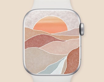 Apple Watch Wallpaper, Boho smart watch background, Apple watch face, Bohemian style design, aesthetic watch face,  Instant Download.