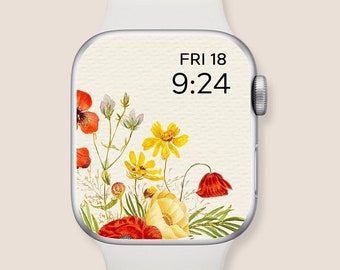 Aesthetic Apple Watch Wallpaper, floral smart watch background, Apple watch face, Apple watch wallpaper spring, apple watch face floral