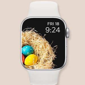 Aesthetic Apple Watch Wallpaper, Easter smart watch background, Apple watch face, Apple watch wallpaper easter,instant download