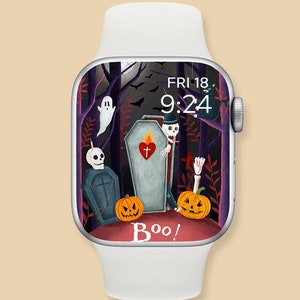 Ästhetischer Hintergrund für die Apple Watch, Halloween, Smart Watch Hintergrund, Apple Watch Gesicht, Apple Watch Wallpaper Halloween, sofort Download