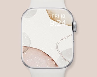Aesthetic Apple Watch Wallpaper, Boho smart watch background, Apple watch face, Apple watch wallpaper, apple watch face watercolor abstract