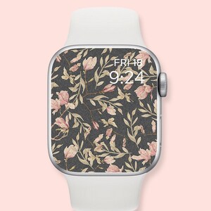 Ästhetischer Hintergrund für die Apple Watch, floraler Hintergrund für die Uhr, Apple Watch Gesicht, Apple Watch Wallpaper, sofortiger Download.
