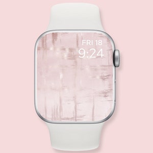 Sfondo estetico per Apple Watch in oro rosa, sfondo astratto per orologio in oro rosa, texture quadrante Apple Watch in oro rosa
