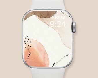 Aesthetic Apple Watch Wallpaper, Boho smart watch background, Apple watch face, Apple watch wallpaper, apple watch face watercolor, abstract