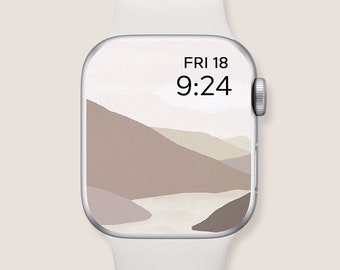 Aesthetic Apple Watch Wallpaper, Boho smart watch background, Apple watch face, Apple watch wallpaper, apple watch face boho landscape
