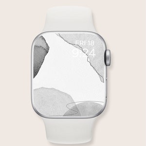 Aesthetic Apple Watch Wallpaper, Boho smart watch background, Apple watch face, Apple watch wallpaper, black and white abstract