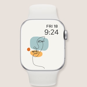 Ästhetische Apple Watch Wallpaper, Line Art Smart Watch Hintergrund, Apple Uhrengesicht, Apple Watch Wallpaper modern Minimalist