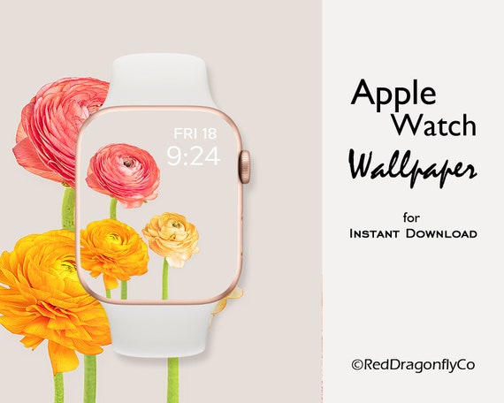 Aesthetic Apple Watch Wallpaper, Floral Smart Watch Background