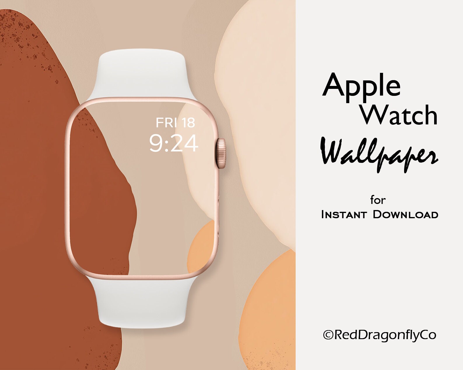 Aesthetic Apple Watch Wallpaper, Boho Smart Watch Background, Apple