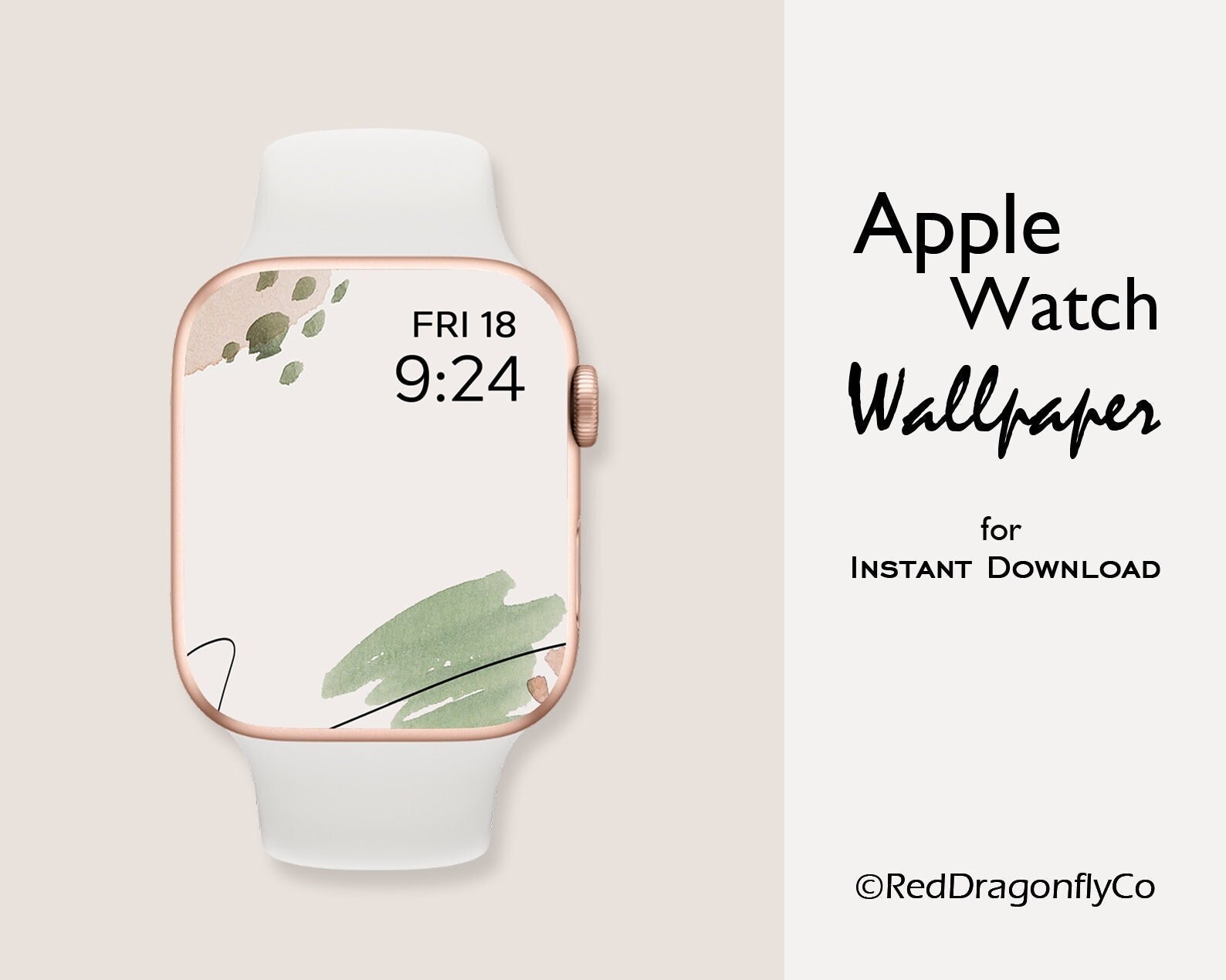 Aesthetic Apple Watch Wallpaper, Boho smart watch background, Apple watch face, Apple watch wallpaper, apple watch face watercolor abstract