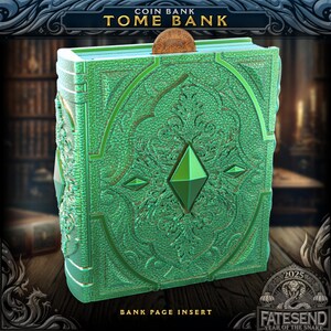 Tomos de FatesEnd - Tomo de banco - Bandeja de dados, caja de cartas, caja de almacenamiento - Cierre magnético - Caja de mazo