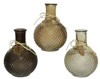 Size : S Vase Nordic Style Modern Retro Brown Glass Home Decoration Decorative Size : S Vase Nordic Style Modern Retro Brown Glass Home Decoration Decorative