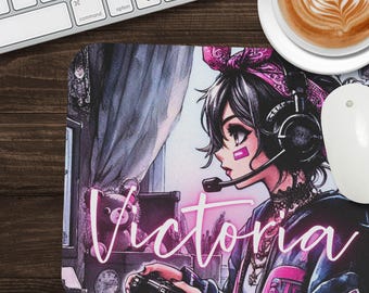Cute Mouse Pad, Video Gaming Girl, Computer Accessories Girly Preppy College Stuff, Girl Gaming Mat, Pink Desk Accessories, Desk Mat, Laptop