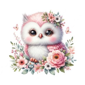 Schattige babyuil PNG, uil babymeisje, meisjeskamer png, uitnodiging babyshower, babyuil ontwerp, schattige uil babymeisje, sublimatie, aankondiging