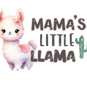 Lama mignon PNG, petit lama de maman, design mignon de t-shirt pour enfants, maman lama, juste une fille qui aime les lamas, drame de lama, sublimation de lama