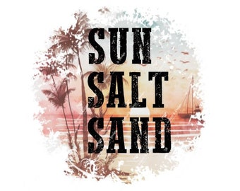 Arena salada del sol / Playa salada / Clipart salado / Diseño salado / Diseño de playa / PNG / Descarga digital / Playa / Océano / Mar