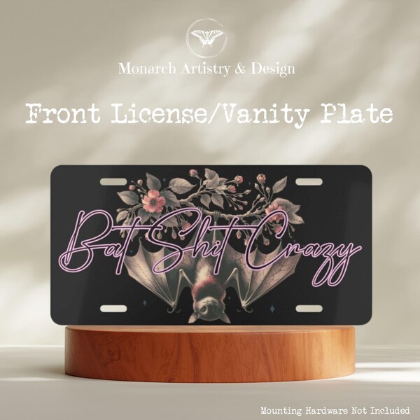Cute Bat License Plate Etsy