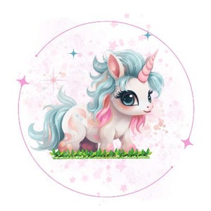 Niedliches Baby-Einhorn PNG, Baby-Einhorn-Design, Baby-Dusche-Design, süßes Mädchen-T-Shirt-Design, süßes Mädchen-Sweatshirt-Design, Print on Demand