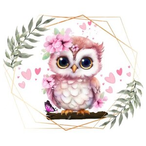 Coruja bebê PNG, Coruja bebê menina fofa, Design de chá de bebê, Design de camiseta moletom menina fofa, Anúncio, Design de impressão sob demanda