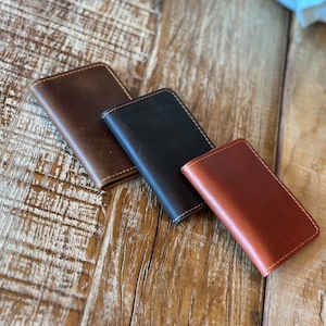 Cartera de cuero para hombre, Tarjetero de cuero, Cartera personalizada, Regalo de cuero, Regalo para papá, Regalo para él, Cartera personalizada, Cartera grabada,