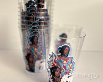 Custom Plastic Party Cups - Personalized Photo Design (12 Pack)