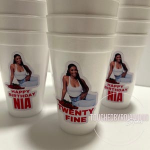 Bicchieri in polistirolo personalizzati - Confezione da 24 / Bicchieri personalizzati, Bicchieri personalizzati per feste, Bicchieri in polistirolo con foto, Bicchieri in polistirolo personalizzati da 16 once, Bicchieri per feste personalizzati