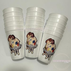 Bicchieri di schiuma personalizzati - Confezione da 24 / Bicchieri personalizzati, Bicchieri personalizzati per feste, Bicchieri di polistirolo con immagini, Bicchieri di schiuma personalizzati da 16 once, Bicchieri per feste personalizzati