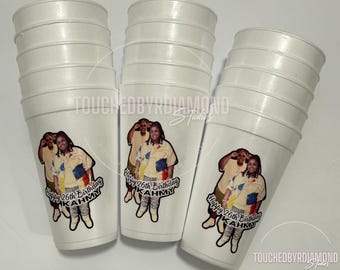 Custom Photo Foam Cups - Party Favors, Set of 24