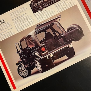 JEEP CJ klassieke autobrochure, Jeep vintage automap, Jeep klassieke autobrochure