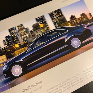 Mercedes Benz Personenwagen Car Brochure, Vintage Car Folder,  Mercedes Benz Classic Car Brochure