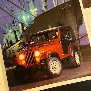 JEEP CJ-Diesel Classic Car Brochure, Jeep Vintage Car Folder,  Jeep Classic Car Brochure
