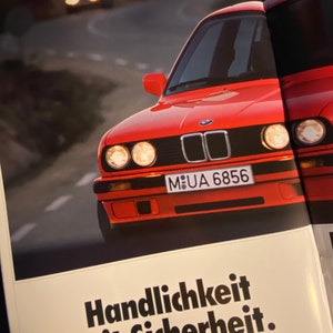 BMW 318i 320i 325i 325iX 324td Touring Car Brochure – Vintage BMW Classic Car Folder – Collectible Automotive Literature for Enthusiasts