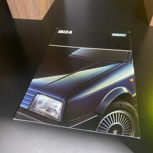 Seat Ibiza Classic Car Brochure, Vintage Car Folder, Classic Car Brochure