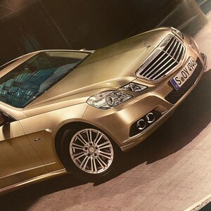 Mercedes Benz E Klasse Car Brochure, Vintage Car Folder,  Mercedes Benz Classic Car Brochure