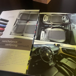 Seat Arosa Classic Car Brochure, Vintage Car Folder, Classic Car Brochure
