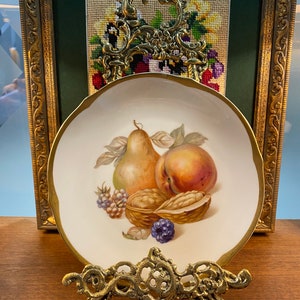 Schumann Porcelain Collectible Fruits Wall Decor Plate - Vintage Bavarian Porcelain, Handpainted Decorative Plate, First Quality