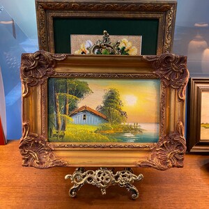 Original Oil Painting - Framed Wooden Wall Art - Artist Signed, Unique Home Decor