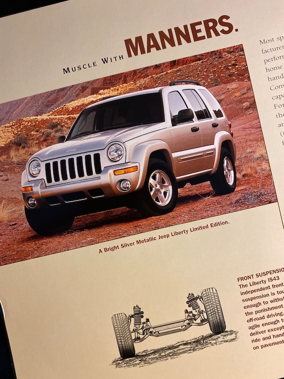 JEEP Liberty Kj Cherokee Classic Car Brochure, Jeep Vintage Car